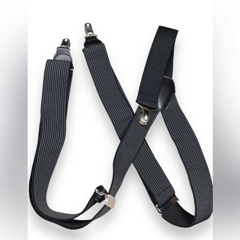 Men’s black suspenders